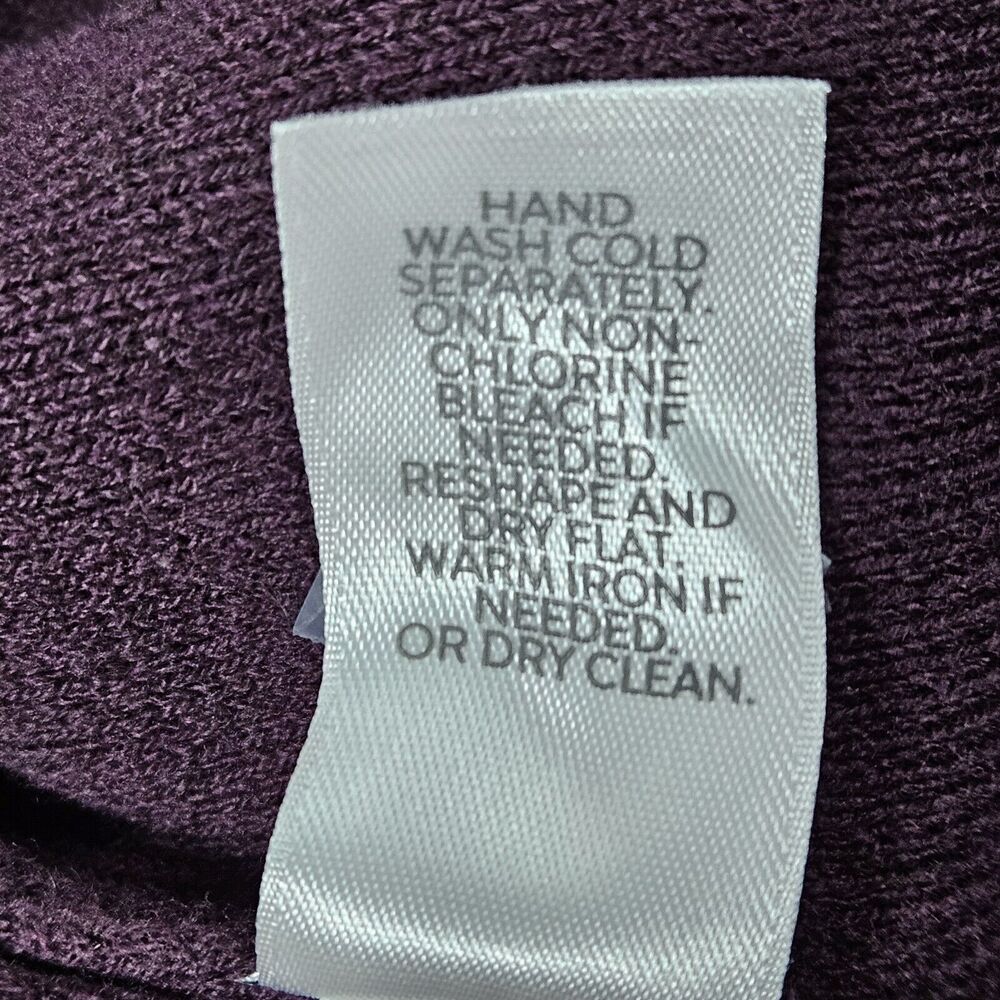 J. Jill Double-Knit Blazer Long Cardigan Womens Sz M Spiced Wine Pockets Classic - Picture 5 of 6